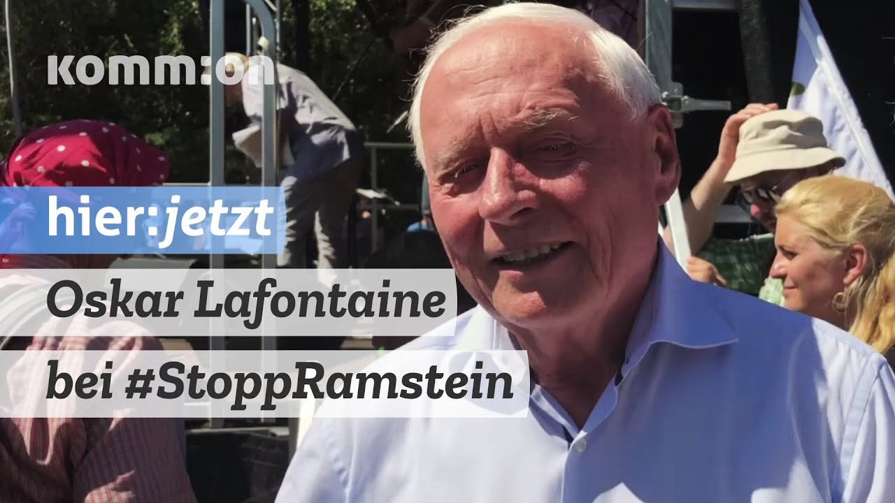 Oskar Lafontaine bei Stopp Ramstein: Friedensbewegung muss stärker werden!
