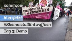 Tag 3: Demo gegen die Waffenfabrik | #RheinmetallEntwaffnen Camp