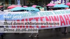 Shut down #Mietenwahnsinn – Demo 20.06.2020